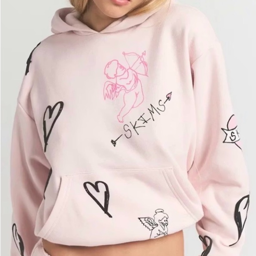 Sold out Skims Barely Pink Angel Sketch Graphic Hoodie